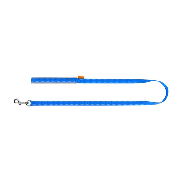 Поводок для собак "Dog Extremе" нейлоновый с прорезиненной ручкой, голубой 43562 фото