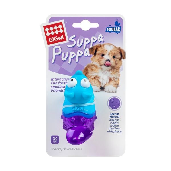 Игрушка для собак Лиса с пищалкой GiGwi Suppa Puppa, резина, 9 см 75008 фото