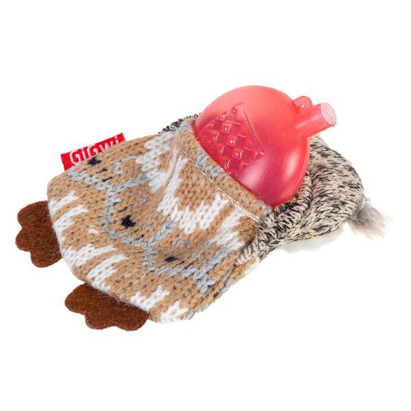 Игрушка для собак Сова с пищалкой GiGwi Plush, текстиль, 10 см 75036 фото