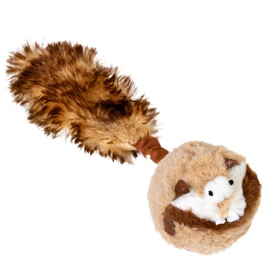 Іграшка для собак Барсук з 2-ма пищалками GiGwi Catch&fetch, штучне хутро, 26 см 75039 фото