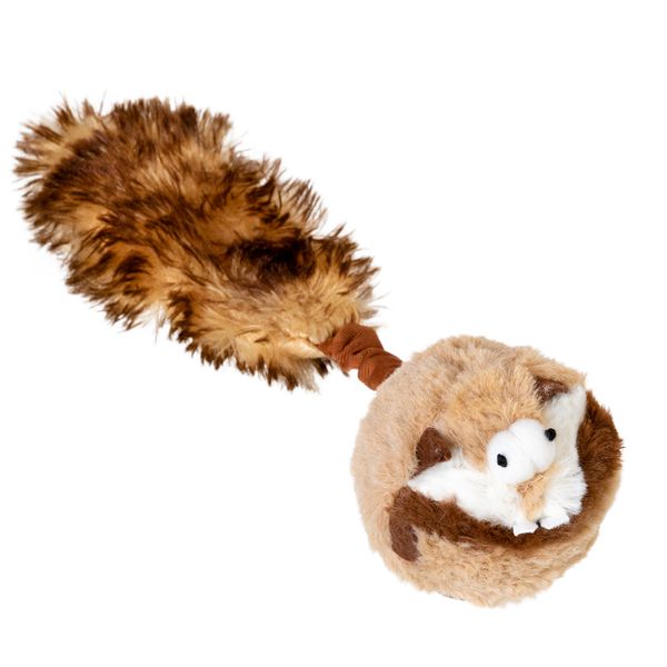 Игрушка для собак Барсук с 2-мя пищалками GiGwi Catch&fetch, искусственный мех, 26 см 75039 фото