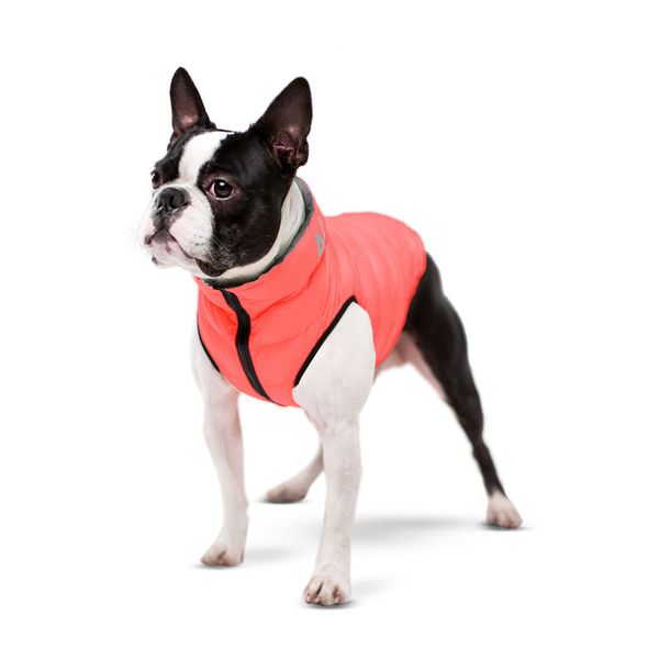 Двостороння курточка для собак AiryVest, коралово-сіра 1714 фото