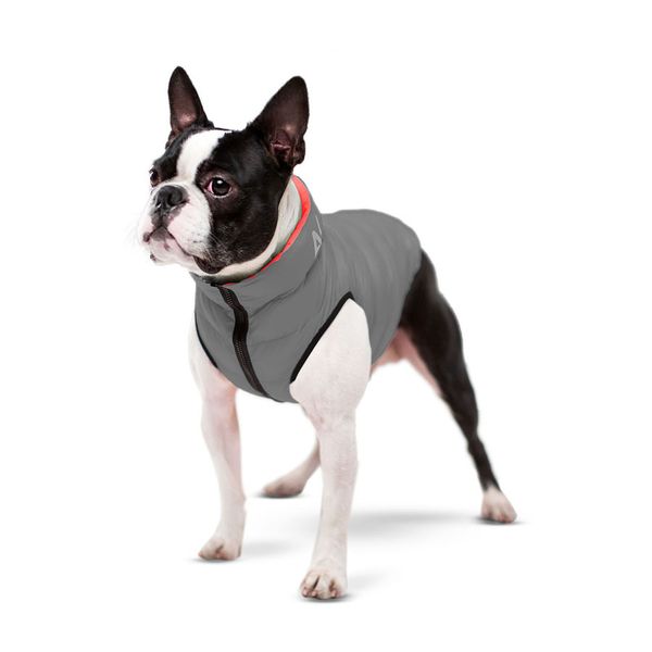 Двостороння курточка AiryVest для собак, кораллово-серая 1714 фото