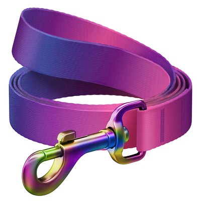Поводок для собак из нейлона WAUDOG Nylon Recycled, градиент, S, Ш 15 мм, Д 122 см фиолетовый 46629 фото