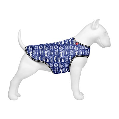 Курточка-накидка для собак WAUDOG Clothes, рисунок "Бэтмен голубовато-белый", XXS, А 23 см, B 29-36 см, С 14-20 см 501-4001 фото