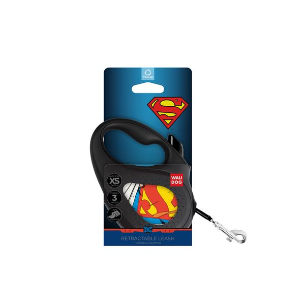 Поводок-рулетка для собак WAUDOG R-leash, "Супермен Герой", светоотражающая лента 8123-1008-01 фото