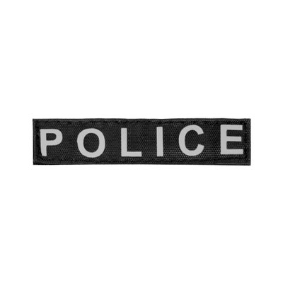 Змінний напис "Dog Extremе" "POLICE" мала для Шлеяки "POLICE" 1-2 розміру, чорний 24681 фото