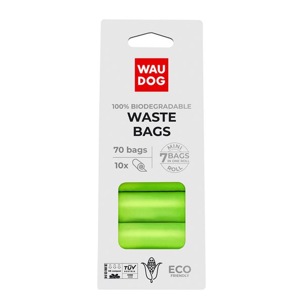 Біорозкладні гігієнічні пакети WAUDOG, 70 шт./уп. 9940 фото