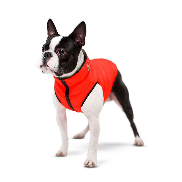 Двостороння курточка AiryVest для собак, красно-черная 1603 фото