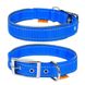 Нашийник для собак "Dog Extremе" нейлоновий подвійний зі світловідбиваючою вставкою, блакитний 67022 фото 2