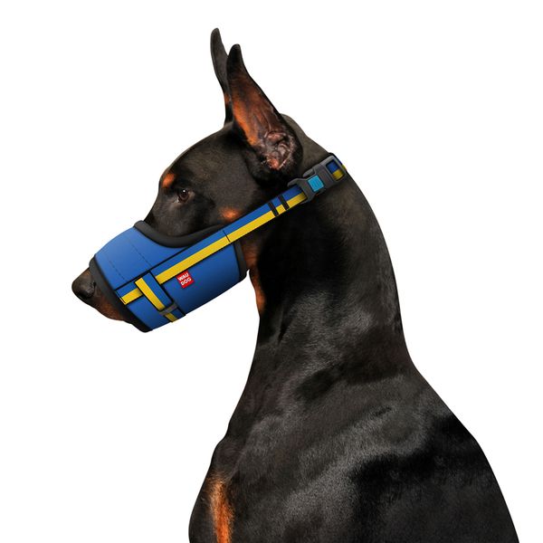 Намордник для собак WAUDOG Nylon, малюнок "Colors of freedom", пластиковий фастекс, розмір S, О 14-20 см 350-4020 фото