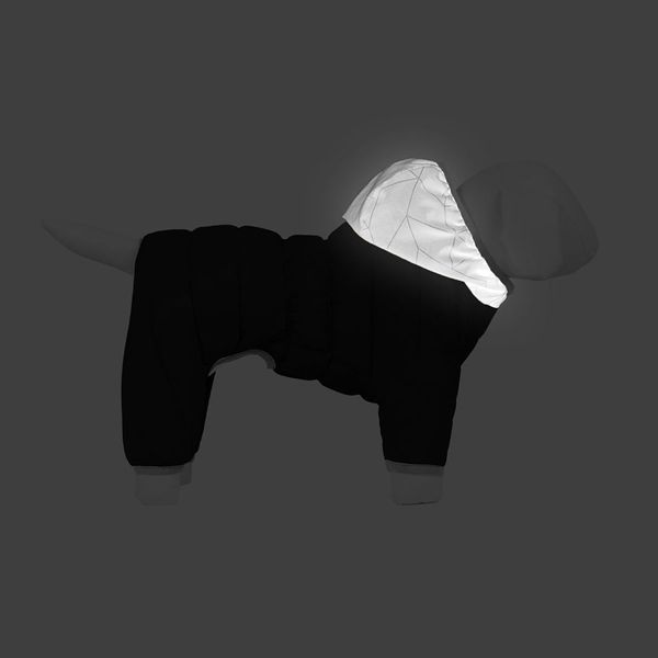 Комбінезон для собак, що утеплює AiryVest ONE, розмір XS 22, чорний 24111 фото