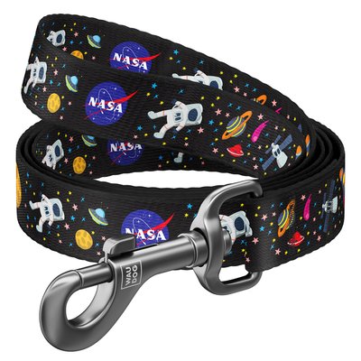 Поводок для собак нейлоновый WAUDOG Nylon, "NASA" 4913 фото