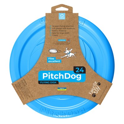 Игровая тарелка для апортировки PitchDog диаметр 24 см, голубой 62472 фото