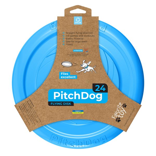 Ігрова тарілка для апортування PitchDog діаметр 24 см, блакитний 62472 фото