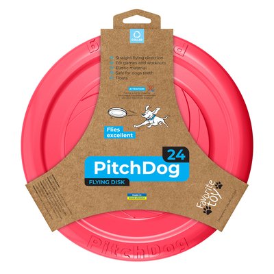 Ігрова тарілка для апортування PitchDog діаметр 24 см, рожевий 62477 фото