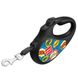 Повідець-рулетка для собак WAUDOG R-leash, "ВАУ", XS, світловідбиваюча стрічка, чорний 8123-0087-01 фото 5